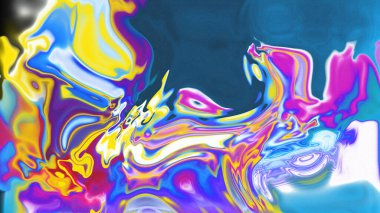 Organik Akış ile Akışkan Mermer Doku, Dalgalı Yapısı ile Soyut Sıvı Desen, Yumuşak Dönüşümlü Erimiş Yüzey Tasarımı, Mermer Efektli Psikedelik Girdap Dokuları