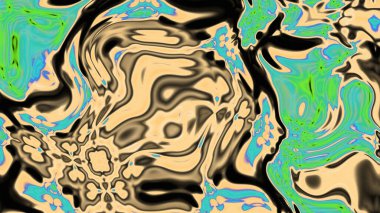 Organik Akış ile Akışkan Mermer Doku, Dalgalı Yapısı ile Soyut Sıvı Desen, Yumuşak Dönüşümlü Erimiş Yüzey Tasarımı, Mermer Efektli Psikedelik Girdap Dokuları