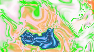 Organik Akış ile Akışkan Mermer Doku, Dalgalı Yapısı ile Soyut Sıvı Desen, Yumuşak Dönüşümlü Erimiş Yüzey Tasarımı, Mermer Efektli Psikedelik Girdap Dokuları