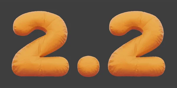 2.2 'lik altın şişirilebilir helyum folyo satışı ekmek balonları tarzı. Vektör illüstrasyon eps10