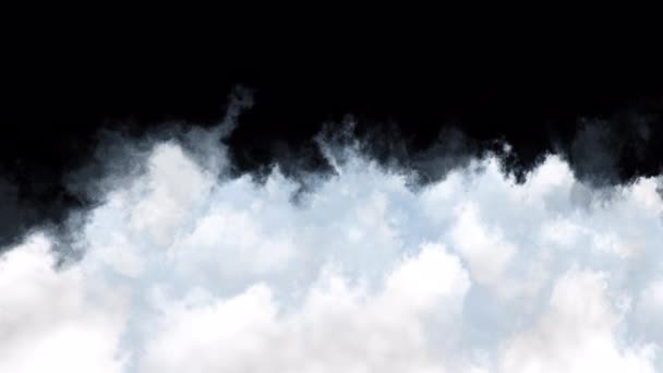 Canal Alpha Renderizar Voar Através Das Nuvens Maciças Processuais Realistas — Vídeo de Stock