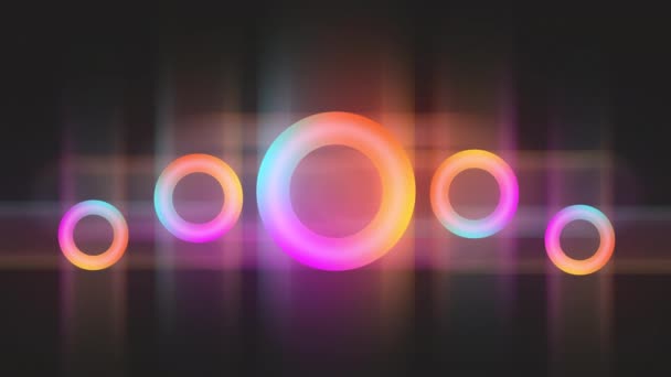 Abstract Motion Animation Massive Wiggle Blur Donuts Circle — Stok Video