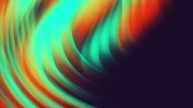 4K.soyut kırmızı turuncu yeşil hareket mor dalga grafiği grafiksel animasyonu ve sağ alttaki ekranda boş alan.