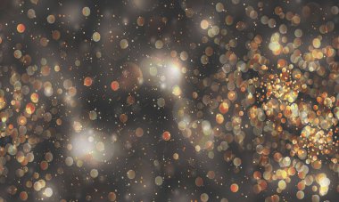 Noel altın ışıkları. Parlak parlak bokeh 'in arkaplanı.