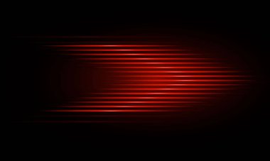 Kırmızı ışık vektör illüstrasyonu, siyah zemin üzerinde ışık etkisi. Tasarım ögesi.