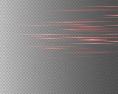 Soyut kırmızı lazer ışınları. Şeffaf arkaplanda izole edilmiş. Vektör illüstrasyonuName
