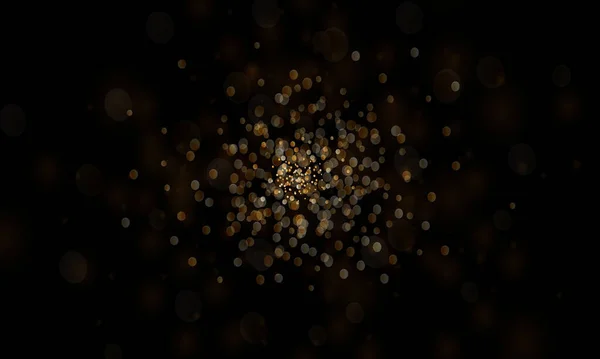 Fête Fond Lumineux Doré Avec Des Lumières Colorées Bokeh Concept — Image vectorielle
