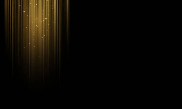 Γκάρλαντ Ανοιχτό Χρυσό Glitter Κρέμονται Κάθετες Γραμμές — Διανυσματικό Αρχείο