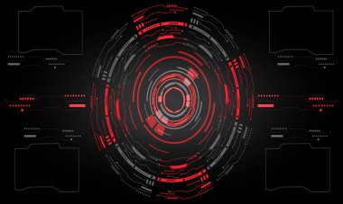 Teknoloji fütüristik Interface.Element dijital Ui.vector ve illüstrasyon soyut
