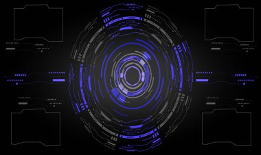 Teknoloji fütüristik Interface.Element dijital Ui.vector ve illüstrasyon soyut
