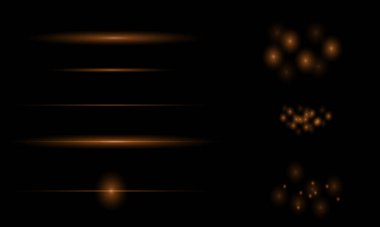 Altın kıvılcımlar izole edildi. Vektör Parlayan Yıldızlar. Işık efekti, altın ışınlar ve ışıklarla parıldayan altın ışık. Parlak altın yanıp sönüyor. Parlak ışık huzmeleri.