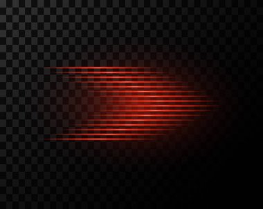 Güneş ışığı, hız ve ışık efektlerinin çok renkli bir temsili. Işık çizgileri. Tasarım ögesi.