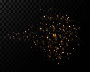 Uzayda hareket eden toz parçacıkları. Soyut siyah kozmik arkaplan.