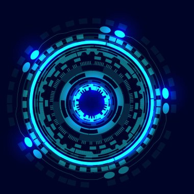 Soyut fütüristik dijital teknoloji geçmişi. Çizim Vektörü