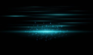Abstract vector background with high speed of light, dark background with line, ray. Flash of light, neon, glitter