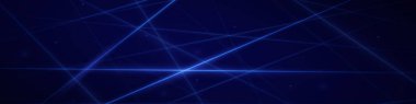 Abstract background concept linear and polygonal pattern shapes on dark blue background. Digital technology vector design illustration.