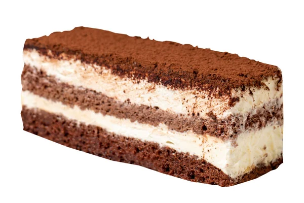 白を基調にしたティラミスケーキ イタリアの食文化 パン屋のデザート 閉めて — ストック写真