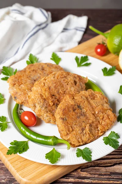 Polpette Fritte Cucina Ottomana Prelibatezze Polpette Base Carne Macinata Manzo — Foto Stock