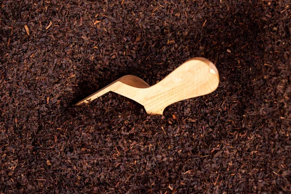 Μαύρο Τσάι Σωρός Από Αποξηραμένο Τούρκικο Μαύρο Τσάι Σωρό Κλείσε — Φωτογραφία Αρχείου