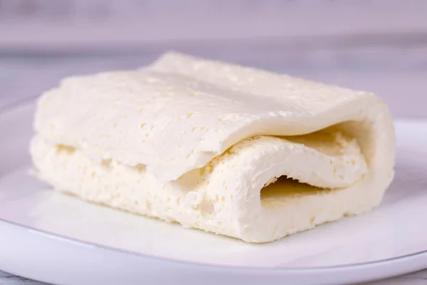 Cow Cream Breakfast Fresh Organic Clotted Cream Butter Cream Milk — Stock Photo, Image