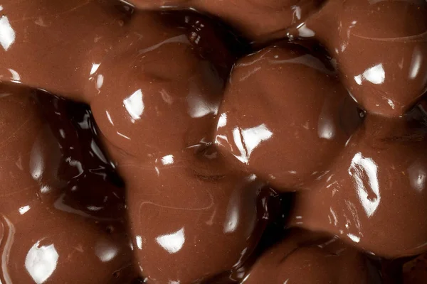 Profiteroles Chocolate Primer Plano Pastel Crema Chocolate Profiteroles — Foto de Stock