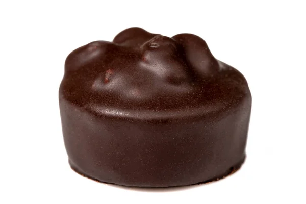 Praliné Csoki Csokoládé Szarvasgomba Vagy Pralinum Töltelék Elszigetelt Fehér Alapon — Stock Fotó