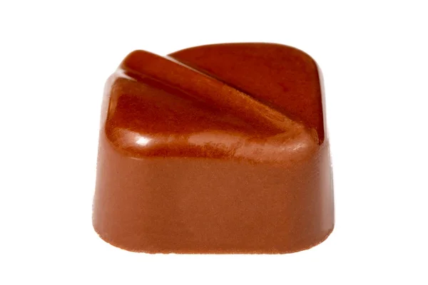 Chocolate Pralino Chocolate Com Trufas Recheio Pralino Isolado Sobre Fundo — Fotografia de Stock