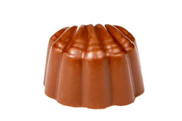 Пралинный Шоколад Шоколад Трюфелями Пралине Заполнения Изолированы Белом Фоне Закрыть — стоковое фото