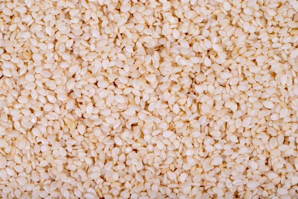 Heap White Sesame Seeds Top View Organic Sesame Heap — Stock Photo, Image