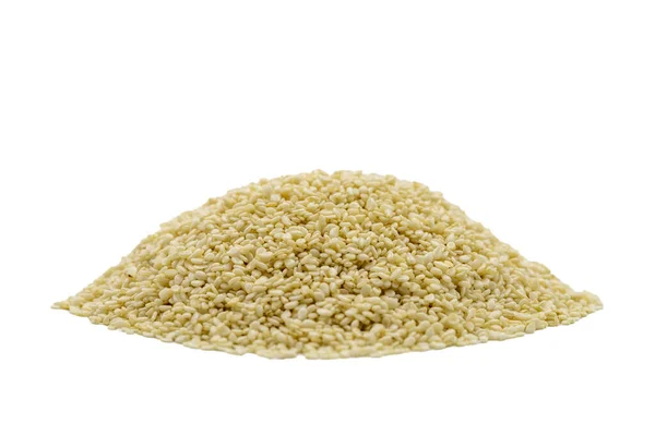 Насіння Кунжуту Ізольовано Білому Тлі Органічне Біле Насіння Сезам Sesamum — стокове фото