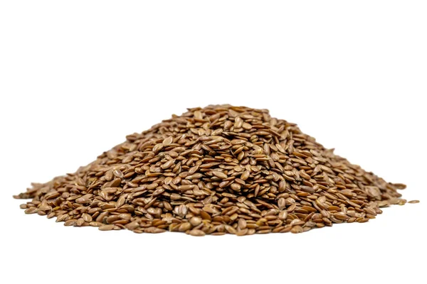 Linseed Isolated White Background Linseed Flax Seed Close — Stock Photo, Image