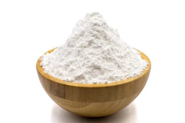 Powdered Sugar Isolated White Background Powdered Sugar Icing Sugar Wooden — Stock Photo, Image