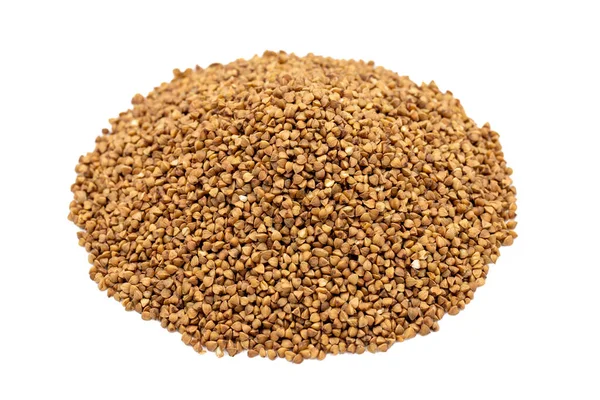 stock image Buckwheat isolated on white background. Pile of buckwheat grains. close up