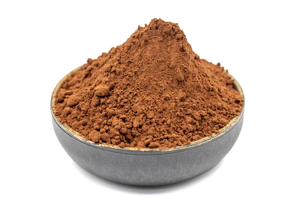 stock image Cocoa powder isolated on white background. Cocoa powder in bowl. Close up