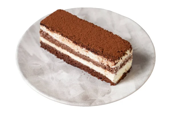 白を基調にしたティラミスケーキ イタリアの食文化 パン屋のデザート 閉めて — ストック写真