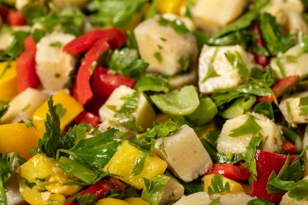 Artischocken Salat Mit Olivenöl Gesunde Häppchen Lebensmittel Hintergrund Nahaufnahme — Stockfoto