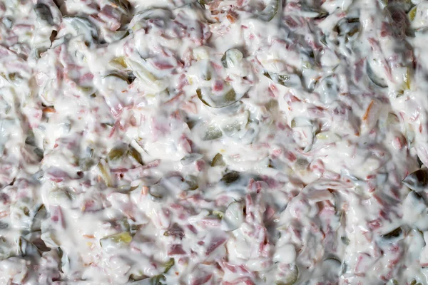 Olasz Saláta Majonézzel Egészséges Előételek Élelmiszer Háttér — Stock Fotó