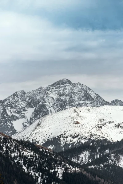 Όμορφο Χειμερινό Ορεινό Τοπίο Τάτρα Πολωνία Θέα Από Rusinowa Polana — Φωτογραφία Αρχείου