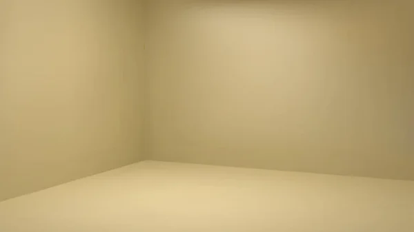製品表示のためのベージュコーナーパステルスタジオの背景 明るい茶色の壁のシーンベクトルの背景 最小角度室内ステージモックアップ 空黄色ショーケースイラストのためのファッション写真 — ストックベクタ
