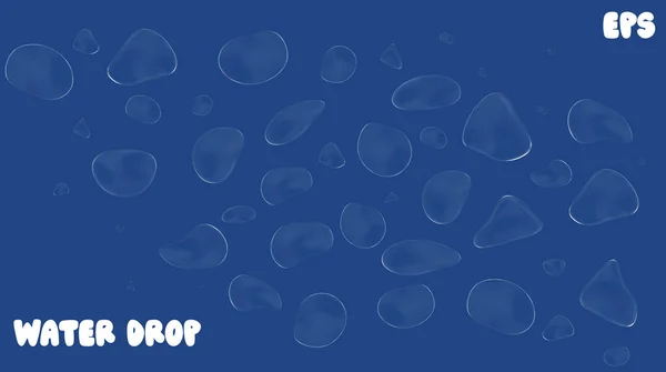 Glaskurve Hintergrund Mit Transparentem Klecks Form Splatter Illustration Der Wasseroberfläche — Stockvektor