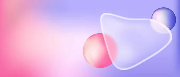 Glassmorphism Βαθμίδωση Φόντο Blob Σχήμα Πλαίσιο Σχεδιασμού Ροζ Και Μωβ — Διανυσματικό Αρχείο