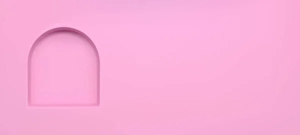 Ροζ Αψίδα Τοίχο Ράφι Για Γκαλερί Μουσείο Κατάστημα Εσωτερικό Εσοχή — Διανυσματικό Αρχείο