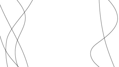 Eğri çizgi desenli bg. Kıvrımlı ve dalgalı ince, pürüzsüz vektör arkaplanı. Basit sunum kapağı için hassas dalga kenarlı çerçeve. Organik düzensiz dinamik doğrusal çizimi olan zarif sarma bölücüsü