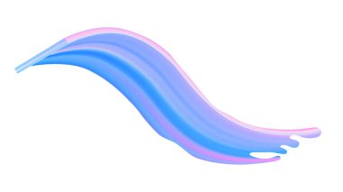 3 boyutlu fırça darbesi. Soyut girdap dalgasıyla renk şeridi ve hareket halinde. Parlak dinamik sanat dokusuyla akışkan bir arkaplan. Grafik afiş tasarımı için modern yalıtılmış fırça.