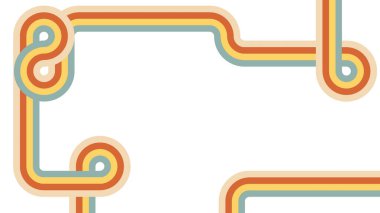 Soyut 70 'ler dalgasıyla muhteşem bir gökkuşağı çizgisi. Psikedelik duvar kâğıdı için klasik yol düzeni arka planı. Girdap akışıyla dinamik ve eğlenceli sanat eserleri. Geometrik oyuncu 80 'ler biçim bg illüstrasyonuName