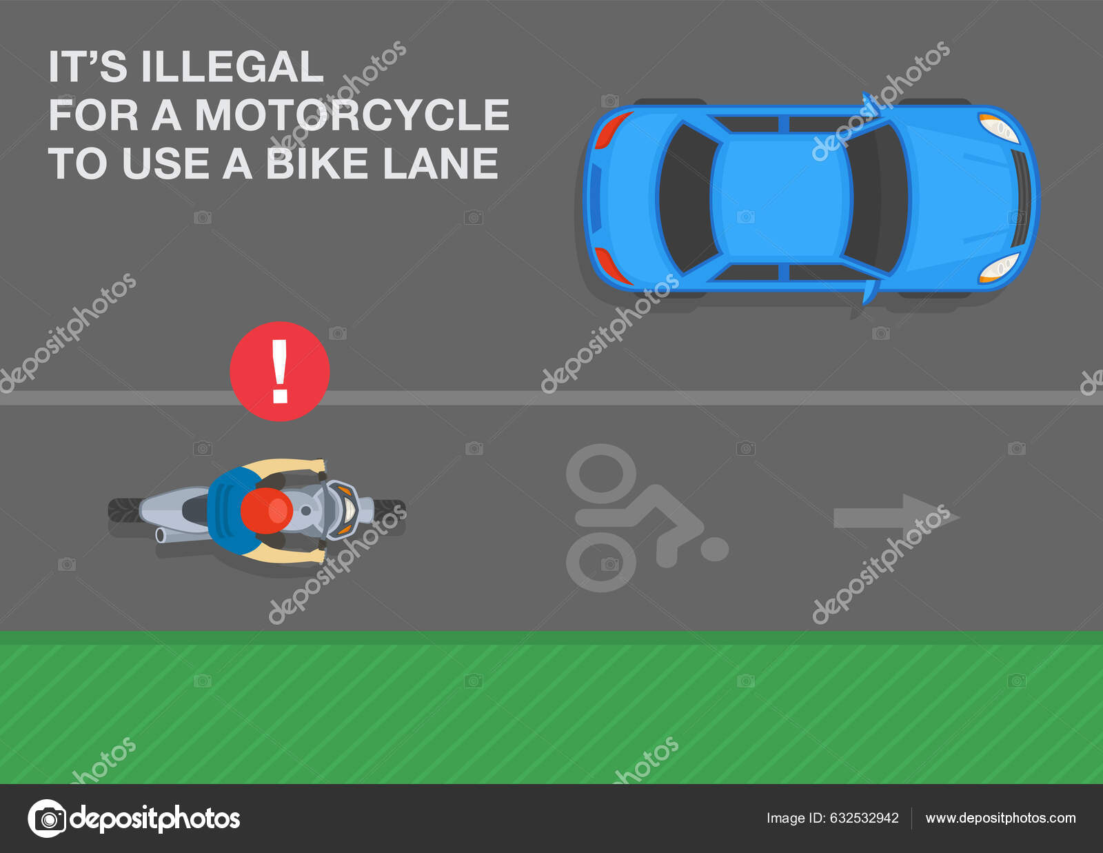 Safe Motorcycle Riding Rules Tips Illegal Motorcycle Use Bike Lane