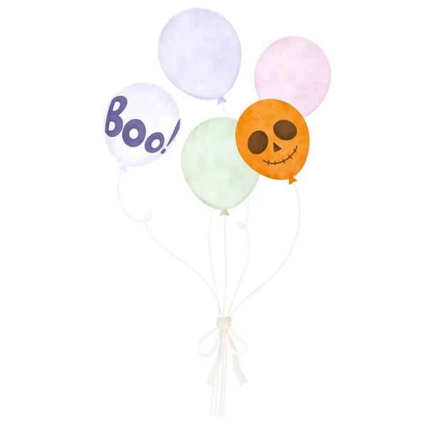 Halloween balloon banner cartoon