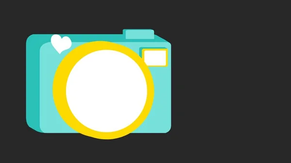Colorful flat camera icon