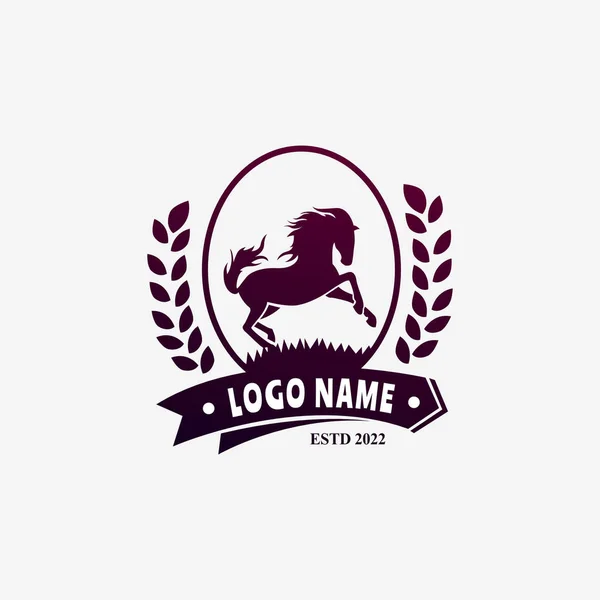 Horse Silhouette Logo Business Vintage Logo Design Horse Vintage Design — Stock Vector