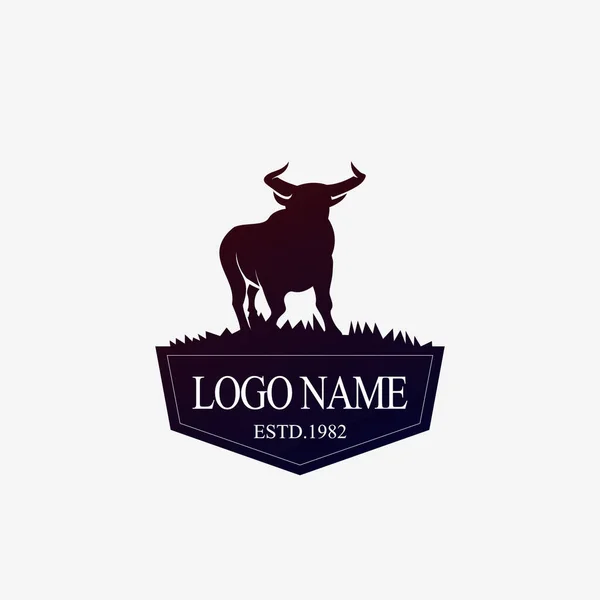 Логотип Розкішного Бика Логотип Бика Знак Емблеми Логотипу Бика Ізольовано — стоковий вектор